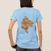 T - Shirt Montenegro Flag and Map (Rückseite)