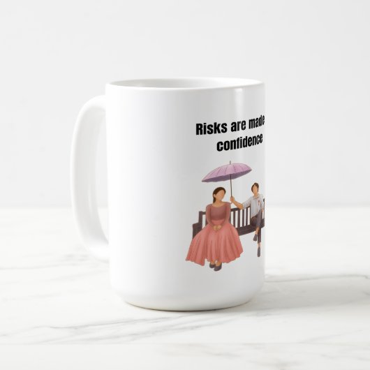 T - Shirt motivierend Anführungszeichen Kaffeetasse (Vorderseite Links)