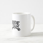 T-Shirt "Motorrad" oder "Motorrad" - Emblem Kaffeetasse (VorderseiteRechts)