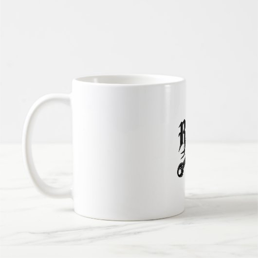 T-Shirt "Motorrad" oder "Motorrad" - Emblem Kaffeetasse (Links)