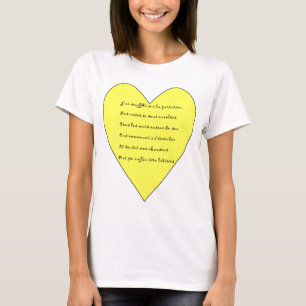 T-Shirt musikalisches Gedicht und Herz und mandala