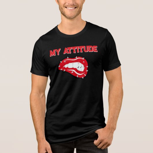 T-Shirt My attitude Tri-Blend Shirt (Vorderseite)
