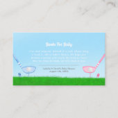 T-Shirt nach oben Blau oder Rosa Golf Books für Ba Begleitkarte (Vorderseite)