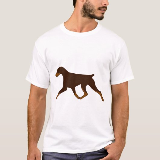 T - Shirt - Natural Eared Red & Rust Doberman Gait (Vorderseite)