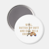 T-SHIRT nennt mich Croissant Magnete Magnet (Vorderseite/Rückseite)