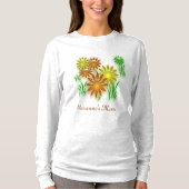 T-shirt - Neon Flowers with text (Vorderseite)