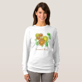 T-shirt - Neon Flowers with text (Vorne ganz)