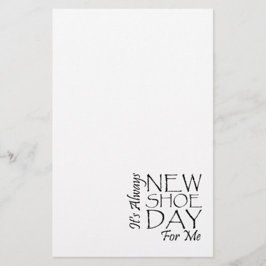 T-SHIRT neuer Schuh-Tag Briefpapier (Vorderseite)