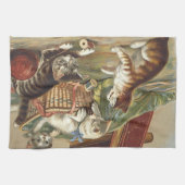 T-SHIRT neugierige Katze Küchentuch (Horizontal)