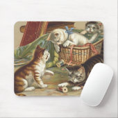 T-SHIRT neugierige Katze Mousepad (Mit Mouse)