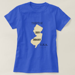 T - Shirt - New Jersey Karte mit City
