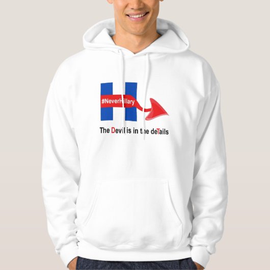 T - Shirt nie Hillary Devil Details (Vorderseite)