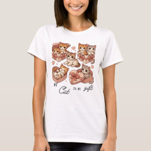 T - Shirt niedliche Geschenkkatze