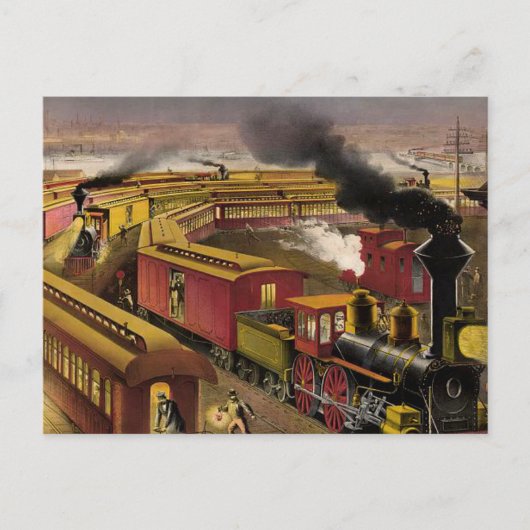 T-SHIRT Night Train Postkarte (Vorderseite)