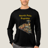 T - Shirt-Nord-Pole-Express-Langschlauch-Dreiblend Tri-Blend Shirt (Vorderseite)