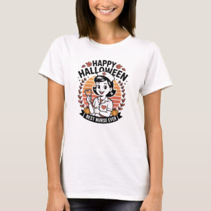 T - Shirt Nurse Halloween Spaß - Spooky Shift Magi