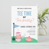 T-Shirt oder Tea Time Gender Reveitation Einladung (Stehend Vorderseite)