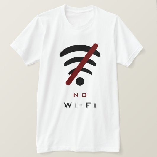 T - Shirt offline - kein WLAN (Design vorne)