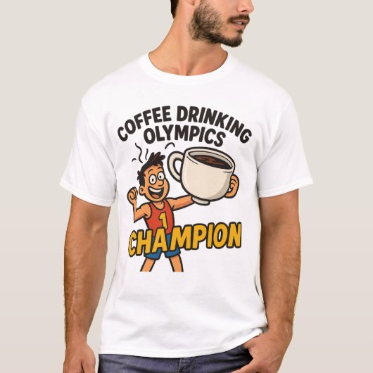 T-Shirt Olympia Kaffeetrinken - Koffein (Vorderseite)