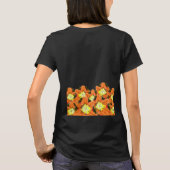 T - Shirt: Orangefarbene und gelbe Blumen T-Shirt (Rückseite)