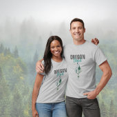 T - Shirt Oregon Geometric Planets & Trees
