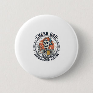 T-Shirt Papa überlebt Wettbewerbswochenende Skelet Button
