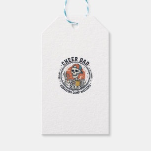 T-Shirt Papa überlebt Wettbewerbswochenende Skelet Geschenkanhänger