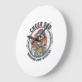 T-Shirt Papa überlebt Wettbewerbswochenende Skelet Große Wanduhr (Winkel)