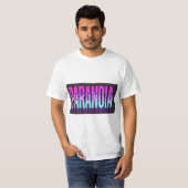 T - Shirt "Paranoia" - Design Glitch Psichedelico (Vorne ganz)