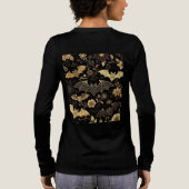 t-shirt pattern with golden bats Tri-Blend shirt (Rückseite)