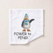 T-SHIRT Penguin-Power Badhandtuch Set (Waschlappen)