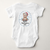 T - Shirt-Personalisiert Baby's First Xmas 2025-Bo Baby Strampler (Rückseite)