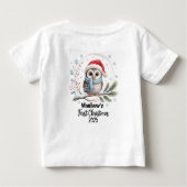 T - Shirt-Personalisiert Baby's First Xmas 2025-Bo Baby T-shirt (Rückseite)