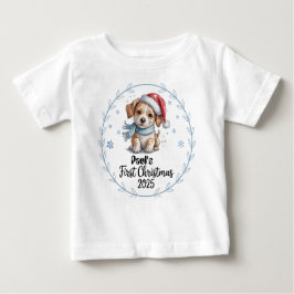 T - Shirt-Personalisiert Baby's First Xmas 2025-Bo Baby T-shirt