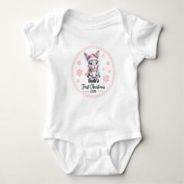 T - Shirt-Personalisiert Baby's First Xmas 2025-Gi Baby Strampler