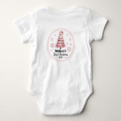 T - Shirt-Personalisiert Baby's First Xmas 2025-Gi Baby Strampler (Rückseite)