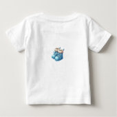T - Shirt Personalisiert Blue Christmas Baby Jerse (Rückseite)