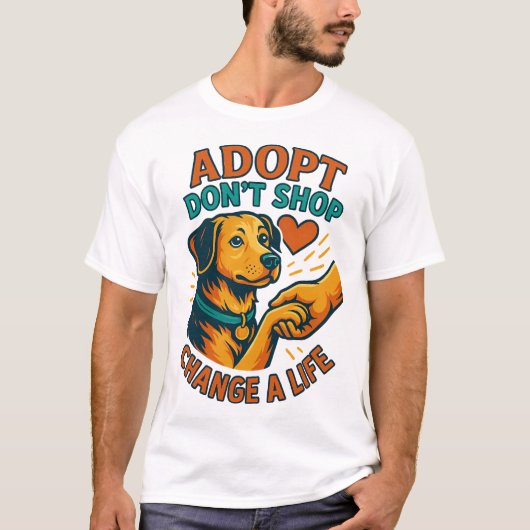 T-Shirt Pet Adopt Love Tee (Vorderseite)