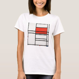 T-SHIRT: PIET MONDRIAN: ZUSAMMENSETZUNG, ROT UND B T-Shirt