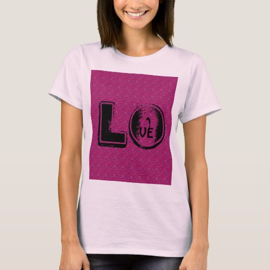 T - SHIRT PINK LIEBE FRAUEN MANDALA (Vorderseite)
