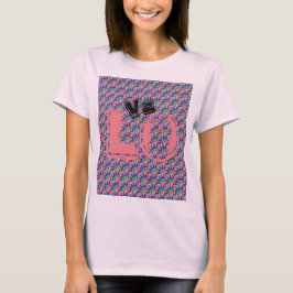 T - SHIRT PINK LIEBE FRAUEN MANDALA BLAUE