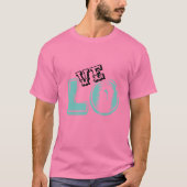 T - SHIRT PINK LIEBE Unisex LIGHT GRÜNE SCHWARZE (Vorderseite)