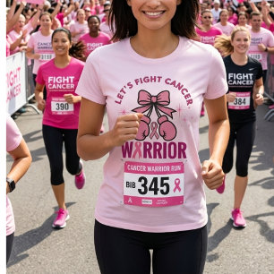 T-Shirt Pink Ribbon Cancer Krieger Lasst uns käm