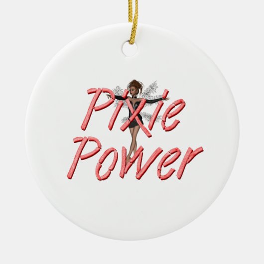 T-SHIRT Pixie Power Keramik Ornament (Vorne)
