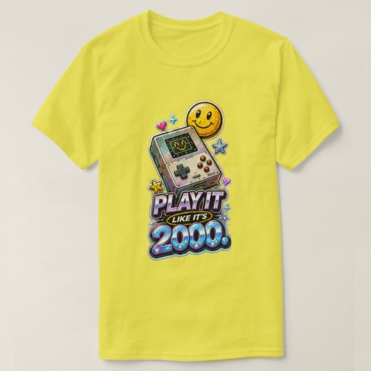 T-Shirt 'Play It Like It's 2000' (Design vorne)
