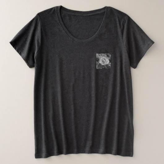 T - Shirt PLUS GRÖSSE FRAUEN BLUME STYLE DESIGN (Design vorne)