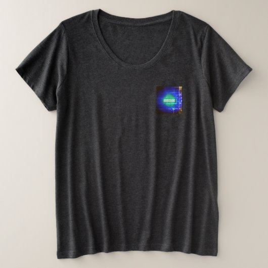 T - Shirt plus Größe Frauen FIBROMYALGIA DESIGN (Design vorne)