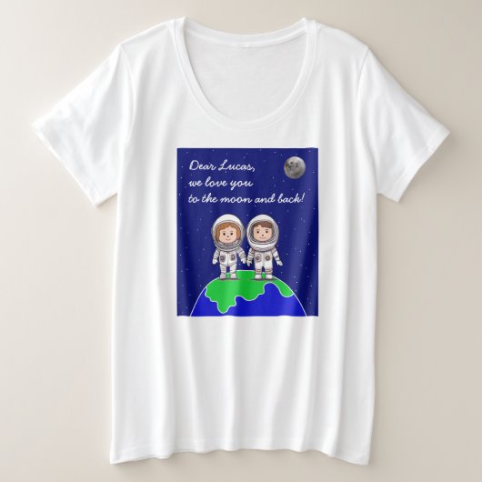 T - Shirt Plus Größe für Frauen für junge Mutter m (Design vorne)