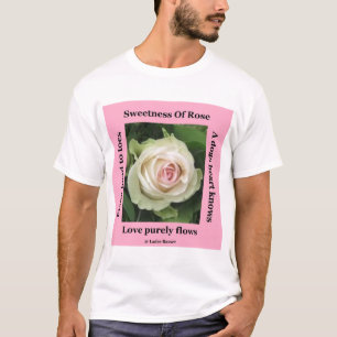 T - Shirt Poetische Rose auf rosa von Ladee Basset