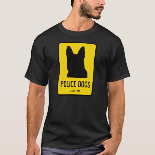 T - Shirt "Polizei-Hunde" 2-Sided (Vorderseite)